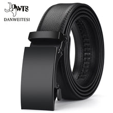 Load image into Gallery viewer, [DWTS]Men Belt Male Genuine Leather Strap Belts For Men Top Quality Automatic Buckle black Belts Cummerbunds cinturon hombre