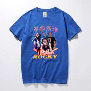 Rock Asap Rocky Men t shirt New Summer Hip hop Shirt Camisetas