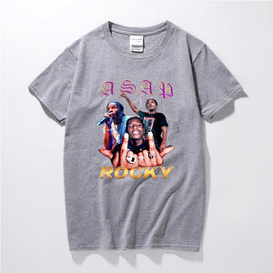 Rock Asap Rocky Men t shirt New Summer Hip hop Shirt Camisetas