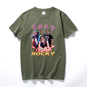 Rock Asap Rocky Men t shirt New Summer Hip hop Shirt Camisetas