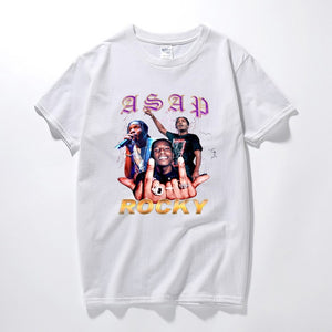 Rock Asap Rocky Men t shirt New Summer Hip hop Shirt Camisetas