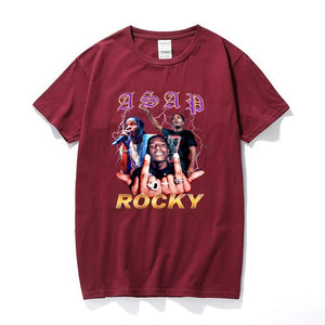 Rock Asap Rocky Men t shirt New Summer Hip hop Shirt Camisetas