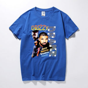 Drizzy Drake Boy Meets World Tour Men t shirt New Summer Hip hop Shirt Camisetas Hombre Streetwear Cotton Short Sleeve T-shirt