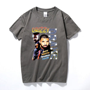 Drizzy Drake Boy Meets World Tour Men t shirt New Summer Hip hop Shirt Camisetas Hombre Streetwear Cotton Short Sleeve T-shirt