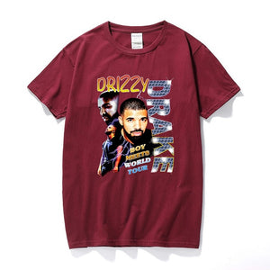 Drizzy Drake Boy Meets World Tour Men t shirt New Summer Hip hop Shirt Camisetas Hombre Streetwear Cotton Short Sleeve T-shirt