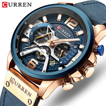 Load image into Gallery viewer, Relogio Masculino Men Watches Top Brand Luxury Men Military Sport Wristwatch Leather Quartz Watch erkek saat Curren dropshipping