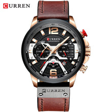 Load image into Gallery viewer, Relogio Masculino Men Watches Top Brand Luxury Men Military Sport Wristwatch Leather Quartz Watch erkek saat Curren dropshipping