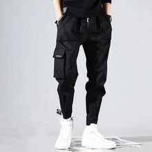 Load image into Gallery viewer, 2019 Spring Hip Hop Joggers Men Black Harem Pants Multi-pocket Ribbons Man Sweatpants Streetwear Casual Mens Pants M-3XL