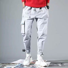 Load image into Gallery viewer, 2019 Spring Hip Hop Joggers Men Black Harem Pants Multi-pocket Ribbons Man Sweatpants Streetwear Casual Mens Pants M-3XL