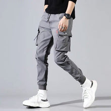 Load image into Gallery viewer, 2019 Spring Hip Hop Joggers Men Black Harem Pants Multi-pocket Ribbons Man Sweatpants Streetwear Casual Mens Pants M-3XL